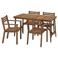 Стол и 4 стулья с подлокотниками ASKHOLMEN IKEA 095.291.10