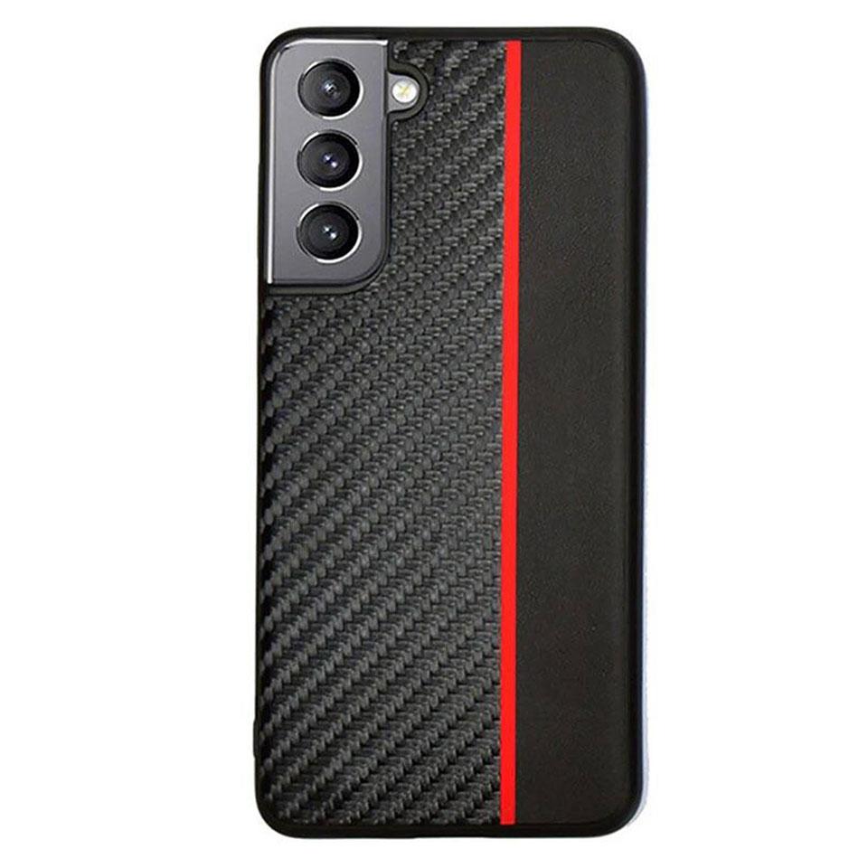 Чохол накладка Primolux CFC для Samsung Galaxy S21 (SM-G991) - Black&Red