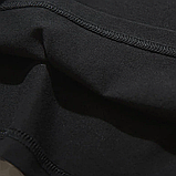 Чоловіча чорна футболка базова Однотонна футболка бавовна чорного кольору повсякденна S-XXXL, фото 5