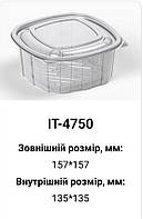 Контейнер одноразовый пищевой блистерная упаковка с крышкой для еды 157*157*70 мм Материал ПЭТ
