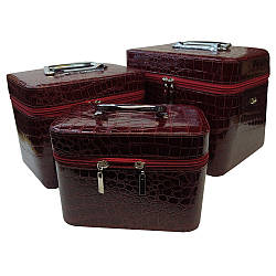 Кейс-косметичка для б'юті-майстра К24003 «3 в 1», Вишневий