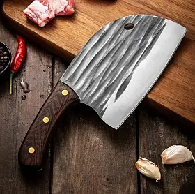 Кухонний ніж сокира кована з нержавіючої сталі 25 см з товщиною леза 3.3 мм