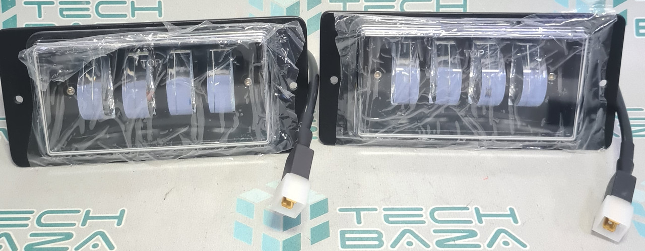 Протитуманки ВАЗ-2110-15 LED 4 полоси ( метал. корпус) з радіатор. white+yellow, пара