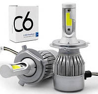 Комплект автомобільних LED ламп HeadLight С6-H4 12v COB