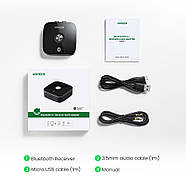Блютуз аудіо приймач ресивер UGREEN Wireless Bluetooth 5.1 HiFi AptX HD (Jack 3.5mm + 2RCA) (чорний) CM106, фото 11