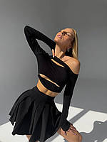 Жіночі штани екошкіри прямого крою (SM, M-Lр.) P10056