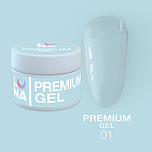 Гель для нарощування Premium Gel №01 15 ml LunaMoon
