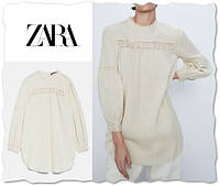Шикарна блуза-сорочка з вкороченим рукавом від бренду ZARA
