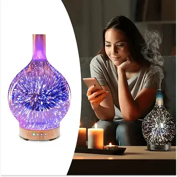 Зволожувач повітря з аромадифузором і нічником із салютої