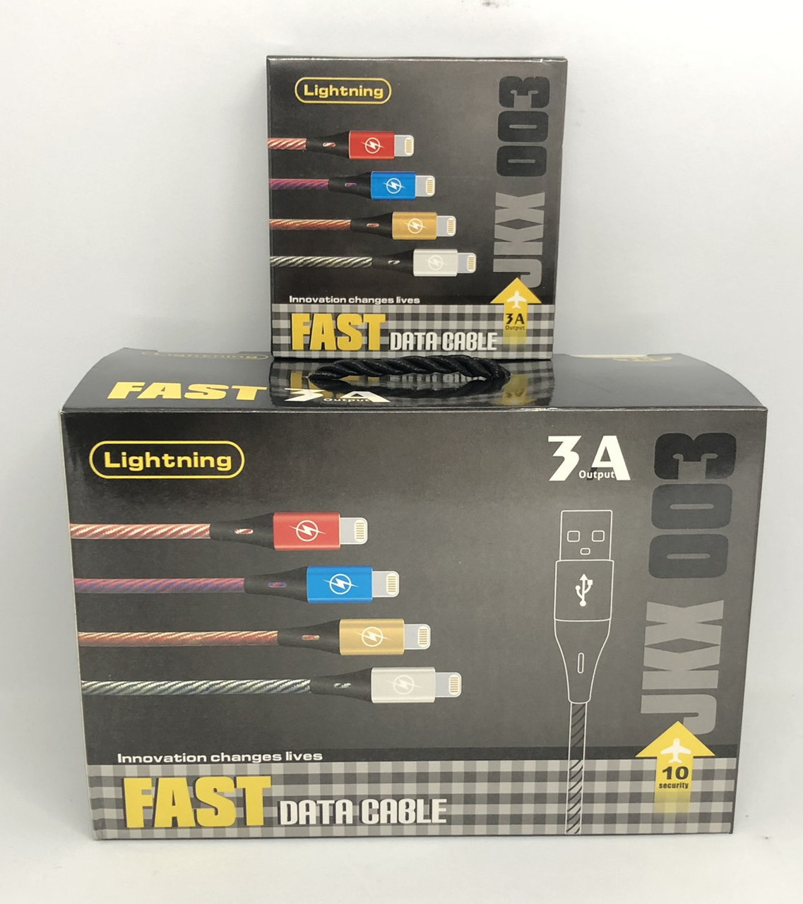 Кабель JKX-003 iPhone 1м 3A FAST (УПАКОВКА 12 штук)