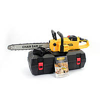 Аккумуляторная пила DeWALT DCVCS574X1 (48V, 12AH, шина 45 см) с бесключевой натяжкой цепи и ручным тормозом