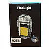 Електроімпульсна запальничка Flashlight 9258 спіральна usb запальничка з ліхтариком Чорна, фото 8