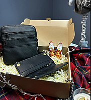 Подарочный набор для мужчин , мужская сумка + мужской клатч-кошелек сумка и клатч на день влюбленных