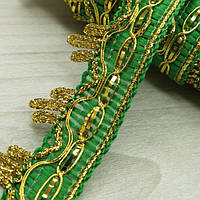 Декоративная тесьма для танцевальной одежды col зеленый