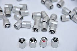 4шт. Ковпачки Acura Silver на ніпель із логотипом Акура Комплект Ніпель