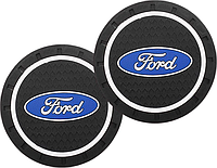 Силиконовый коврик в подстаканник с логотипом Ford комплект 2 штуки