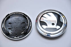 Ковпачки 69мм з логотипом Skoda для дисків ауді 4b0601170А