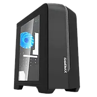 Корпус ATX GameMax H601BG без блока питания с боковым стеклом с подсветкой Черный/серый
