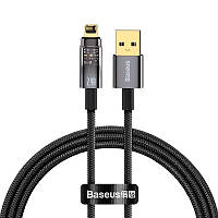 Кабель USB Baseus Explorer Series Auto Power-Off Lightning 100W 2.4A (CATS000401) 1m Black