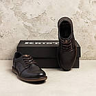 Чоловічі шкіряні туфлі Kristan brown, фото 5