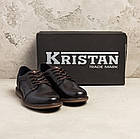 Чоловічі шкіряні туфлі Kristan brown, фото 7