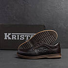 Чоловічі шкіряні туфлі Kristan brown, фото 8