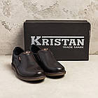 Чоловічі шкіряні туфлі Kristan brown old school, фото 5