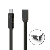 Кабель REMAX combo Micro USB+Lightning+Type-C Gplex RC-070th black