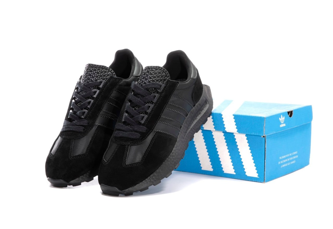 Кросівки чоловічі Adidas Retropy E5 black взуття Адідас Ретроп чорні замш текстиль весна осінь