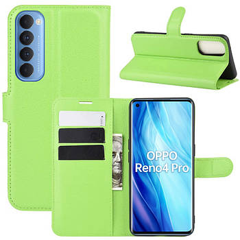 Чохол-книжка Litchie Wallet для Oppo Reno 4 Pro Green