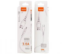 USB кабель Aspor A100 Micro Fast Charge 3A/1м - белий