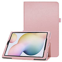 Чехол-книжка Litchi Leather Case для Samsung Galaxy Tab S6 Lite 10.4 P610 / P615 (Wake / Sleep) Light Pink