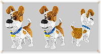 Конструктор Собака Макс RESTEQ,пластиковые 3д пазлы персонажи из мультика Тайная жизнь домашних животных