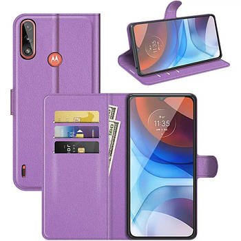 Чохол-книжка Litchie Wallet для Motorola E7 Power / E7i Power Violet