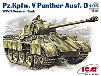 Собирательная модель ICM Немецкий танк Pz.Kpfw. V Panther Ausf.D времен Второй мировой войны. Масштаб 1:35 (IC