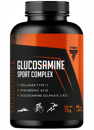 Для суглобів і зв'язок Trec Glucosamine SPORT Complex 90 капс, фото 1