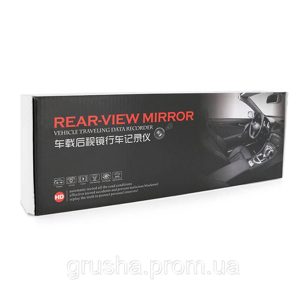 Зеркало с видеорегистратором 1080P HD с антибликовым покрытием, угол съемки 30° g - фото 1 - id-p2060711527