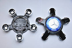 Ковпачки Mercedes 135mm 4F0601165N для дисків АУДІ (основа ковпачок Ауді з наклейкою Мерседес)