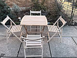 Дерев'яні складні меблі (4 стільці + стіл №1), фото 7