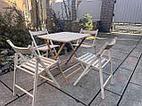 Дерев'яні складні меблі (4 стільці + стіл №1), фото 3