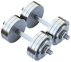 Гантелі 2 по 20 кг розбірні метал (металеві гантелі розбірні наборні набірні для будинку металеві) R_R_02