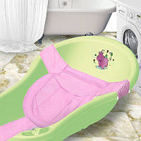 Тор! Матрасик коврик для ребенка в ванночку с креплениями Bestbaby 331 Pink