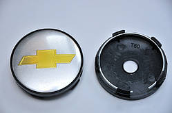 Ковпачки/заглушки для литих дисків Chevrolet 60 мм Silver