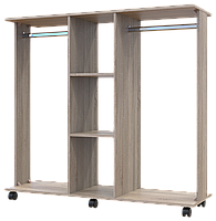 Мобильная гардеробная стойка из дсп Д3 фабрика DOROS Дуб сонома 130х40.6х121h (41510112)