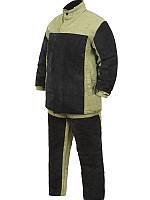 Костюм зварювальний брезентовий зі стрічкою (замшевий-шкіряний)