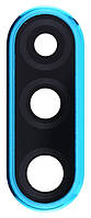Стекло камеры Huawei P30 Lite 48MP с рамкой синего цвета Peacock Blue