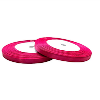 Атласна стрічка "Фуксія", 6 мм. (33 метри)