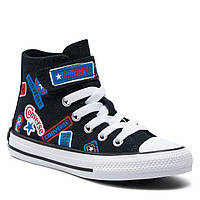 Urbanshop com ua Кеди Chuck Taylor All Star Easy-On Stickers A06356C Black/Fever Dream/Blue Slushy РОЗМІРИ