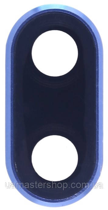 Скло камери Honor 10 з рамкою синього кольору Phantom Blue, фото 1