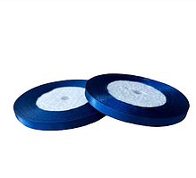 Атласна стрічка "Синя", 6 мм. (33 метри)